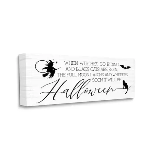 Stupell Industries Halloween Season Phrase Canvas Wall Art {4}