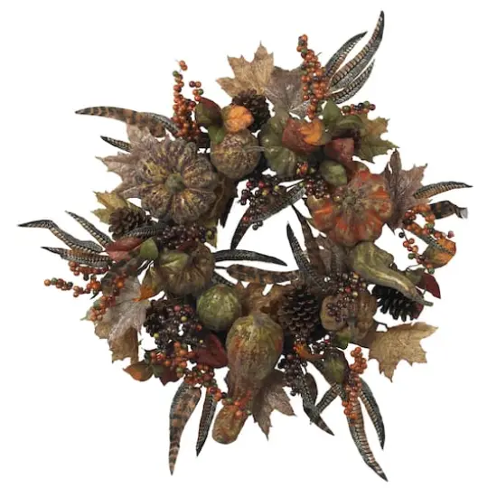 28" Autumn Pumpkin Wreath {1}