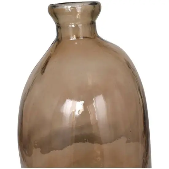 29" Brown Spanish Bottle Glass Vase {7}
