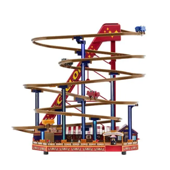 90th Anniversary Collection 16.5" Animated & Musical LED World's Fair Roller Coaster Accent {5}
