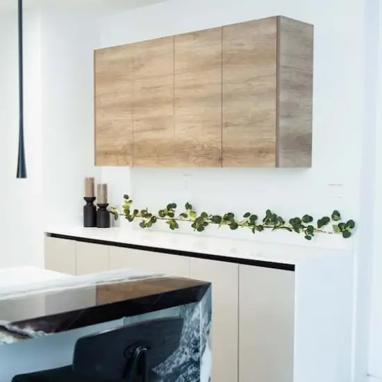 6.5ft. Pre-Lit LED Green Eucalyptus Garland {3}