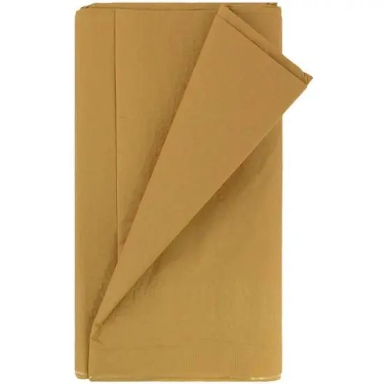 JAM Paper 108" Rectangular Plastic Lined Paper Table Cover Gold {3}