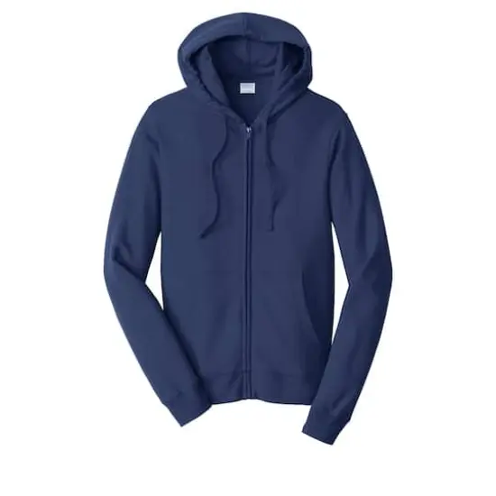 Port & Company® Fan Favorite Fleece Full-Zip Hooded Sweatshirt Team Navy {1}