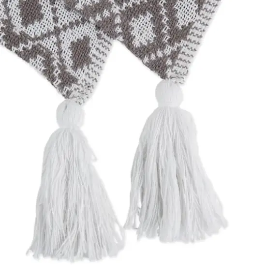 DII&reg; Diamond Lattice Throw Gray {6}