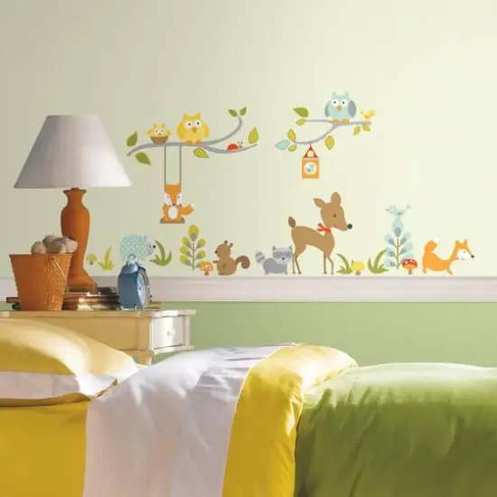 RoomMates Woodland Fox & Friends Peel & Stick Wall Decals {1}