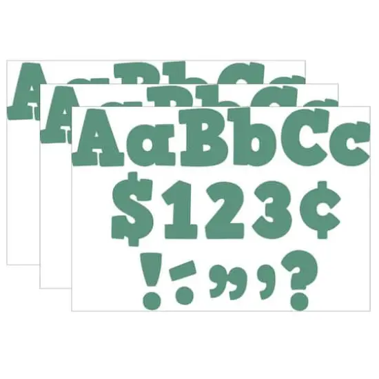 Teacher Created Resources Eucalyptus Green Bold Block Letters, 3 Packs of 230 {1}