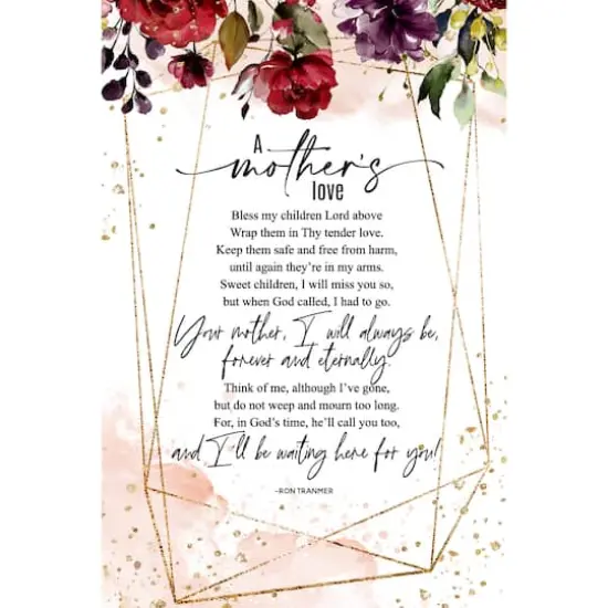 A Mother's Love Inspirational Wood Plaque {1}