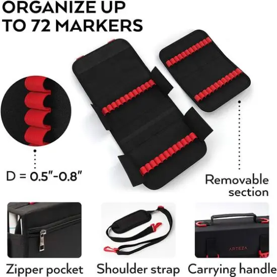 Arteza&reg; 72 Slot Marker Case {4}