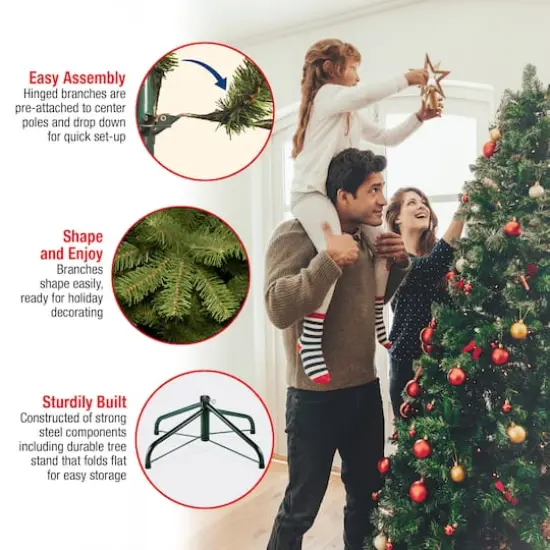 7.5ft. Pre-Lit Jersey Fraser Fir Artificial Christmas Tree, Clear Lights {7}