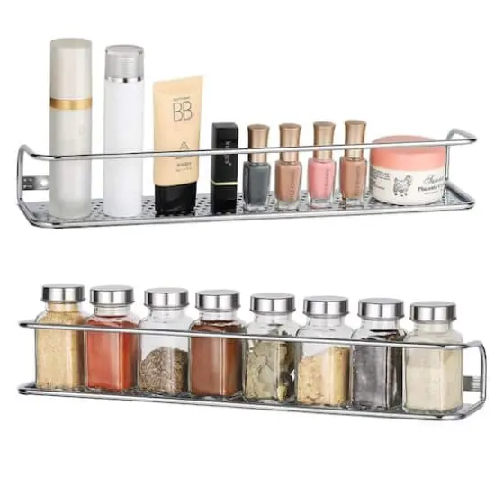 NEX&trade; Chrome Wall-Mounted Spice Racks, 2ct. {1}
