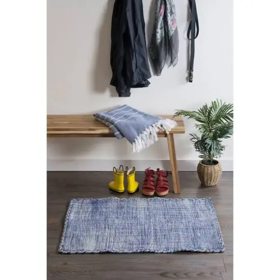 DII&reg; Variegated Blue Hand-Loomed Rug, 2ft. x 3ft. {4}