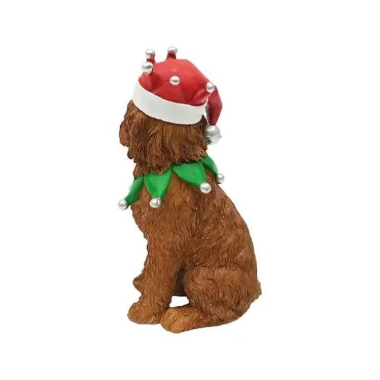 6.75" Brown Dog in Santa Hat Tabletop D&eacute;cor by Ashland&reg; {4}