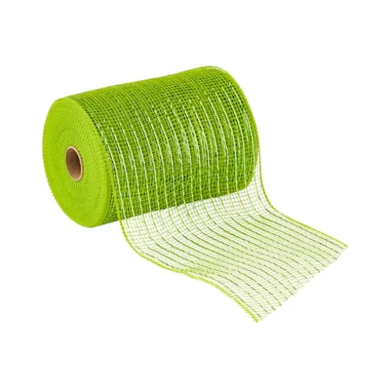 5.5" x 45ft. Mesh Wide Ribbon by Celebrate It&reg; Lime Green {1}