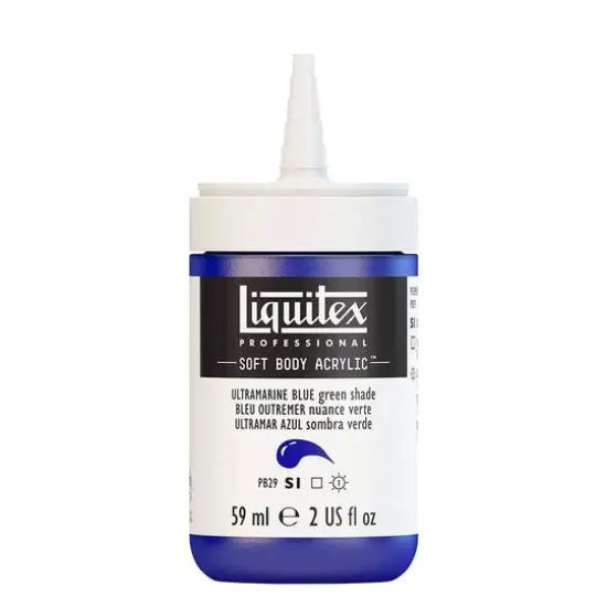 Liquitex&reg; Professional Soft Body Acrylic Bottle, 2oz. Ultramarine Blue (Green Shade) {3}