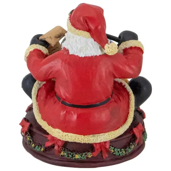 6" Musical Santa Claus Checking His List Christmas Figure {6}