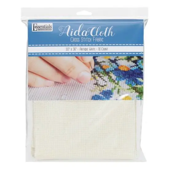 Essentials by Leisure Arts Antique White 18 Count Aida Cloth, 30" x 36" {1}