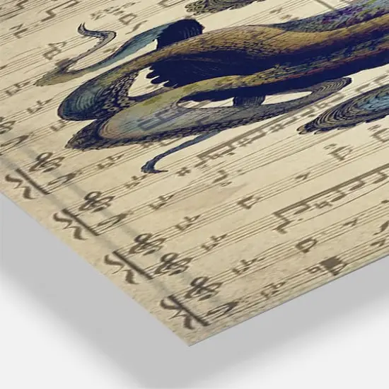 Designart 'Octopus Music Score I Oversized Nautical & Coastal Multipanel Wall Clock {4}