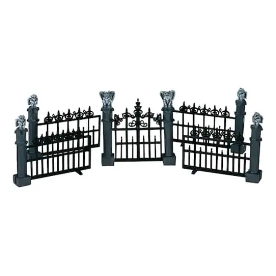 Lemax&reg; Spooky Town&reg; 5 Piece Gargoyle Fence Set {1}