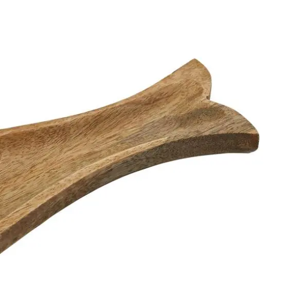 Hello Honey&reg; 15.5" Natural Carved Wood Fish Shaped Plate {6}
