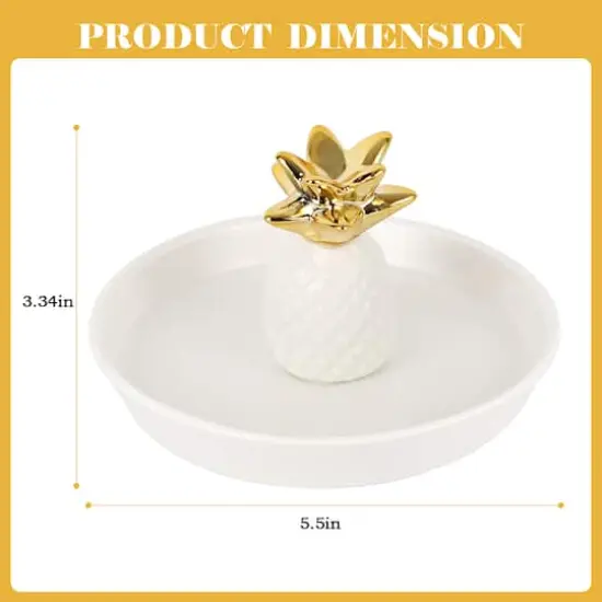 NEX&trade; 6" Pineapple Ceramic Jewelry Holder {3}