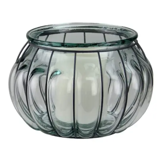 10.25" Tea Garden Transparent Spanish Glass Candle Holder {4}