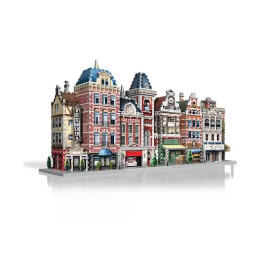 Urbania Collection - 4 3D Puzzles: Hotel, Cinema, Cafe, and Fire Station: 1165 Pcs {1}