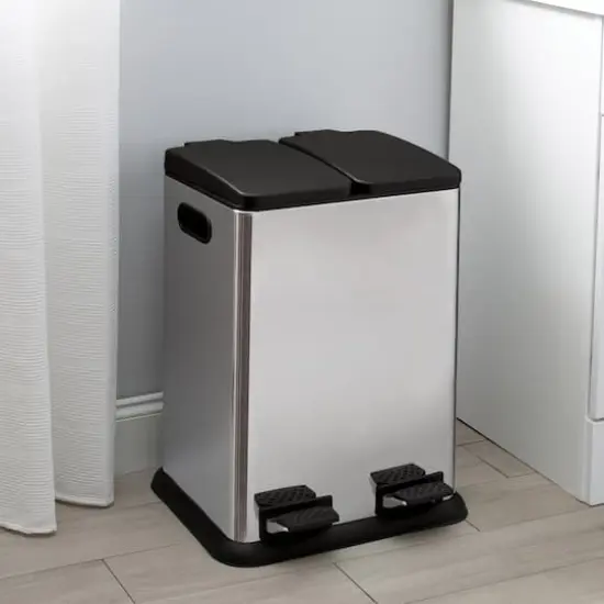 Organize It All Dual Compartment Recycling Bin {3}