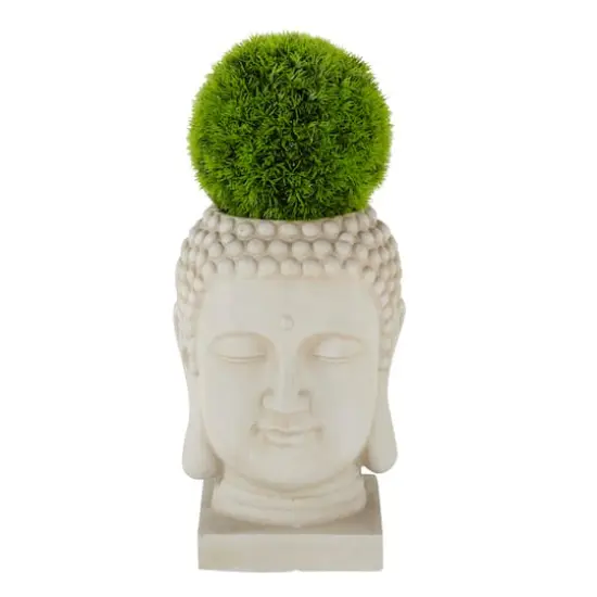 CosmoLiving by Cosmopolitan 9" Green Contemporary Style Faux Grass Ball Artificial Foliage {4}
