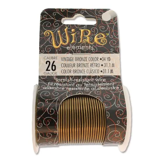 The Beadsmith® Wire™ Elements 26 Gauge Tarnish-Resistant Wire Vintage Bronze {1}