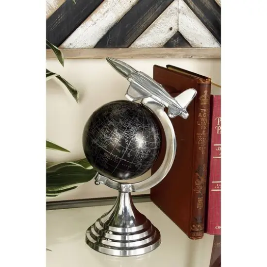12" Silver Aluminum Glam Globe {10}