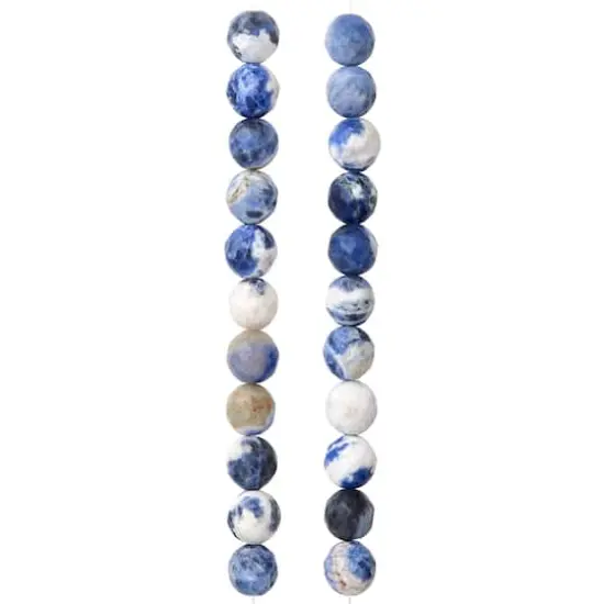 Blue Sodalite Faceted Round Beads, 8mm by Bead Landing&trade; {4}