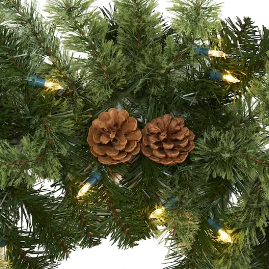 6ft. LED Pine & Pinecone Christmas Garland {3}