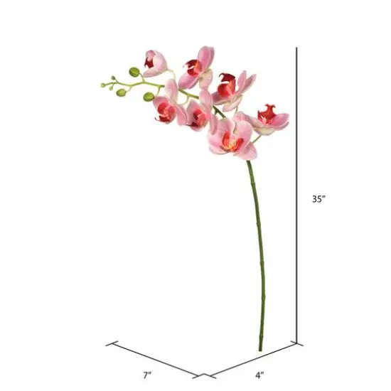 Real Touch&trade; Pink Moth Orchid Stem {3}