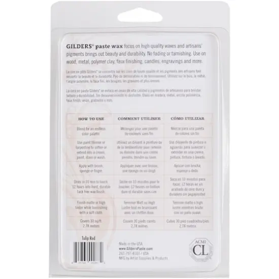 Gilders&reg; Baroque Art Paste Wax Tulip Red {3}