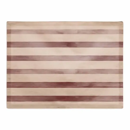 Watercolor Brown Poly Twill Placemat {1}