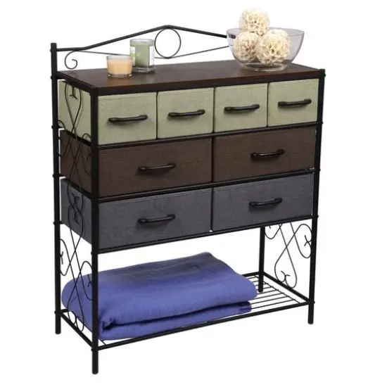 Household Essentials Victoria 8-Drawer Dresser with Shelf Multi {8}