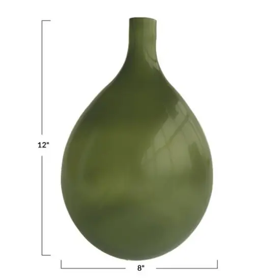 Hello Honey&reg; 12" Green Glass Bud Vase {6}