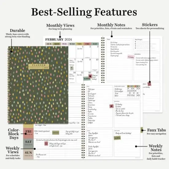 TF Publishing 2024 Rain Drops Large Planner {7}