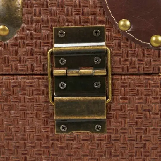 Brown Antique Style Trunk Set {6}