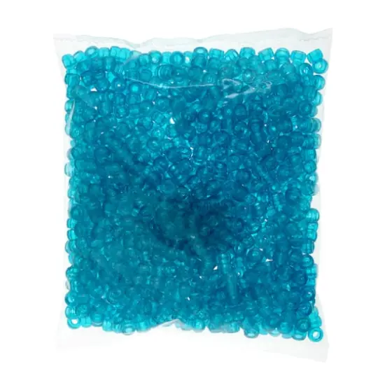 John Bead 6mm Transparent Mini Pony Beads, 1,000ct. Turquoise {6}