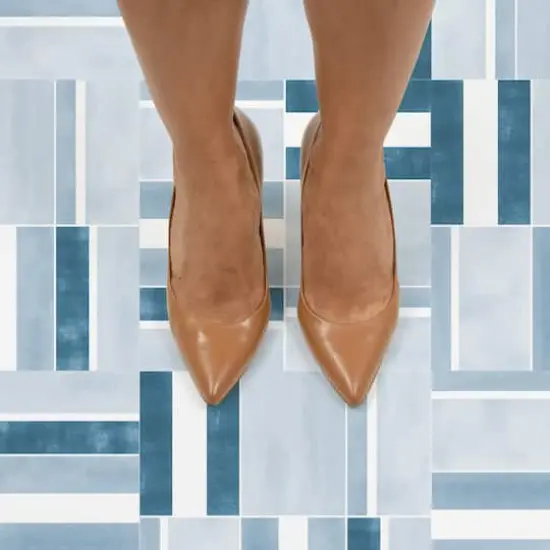 FloorPops Azure Peel & Stick Floor Tiles {3}