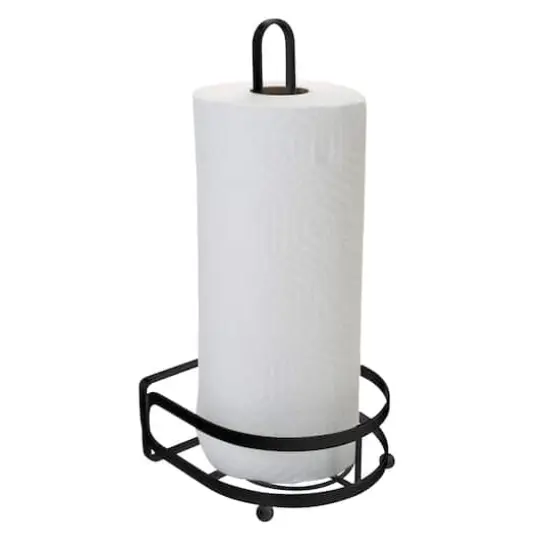 Kitchen Details Industrial Collection Matte Black Paper Towel Holder {4}