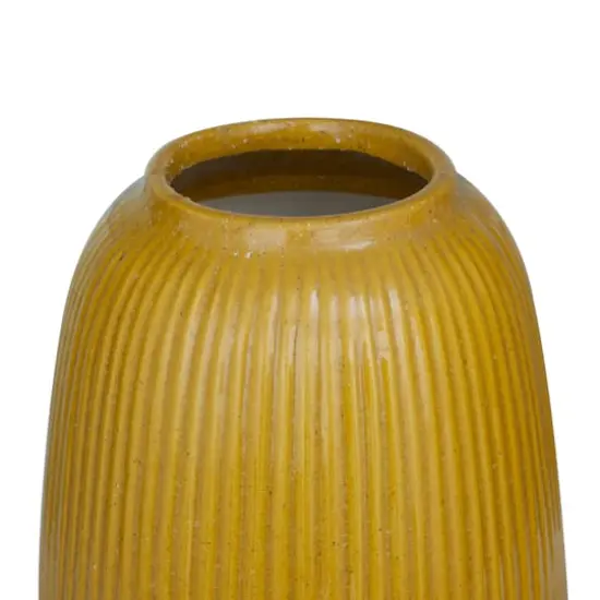 CosmoLiving by Cosmopolitan Yellow Ceramic Modern Vase Set {5}