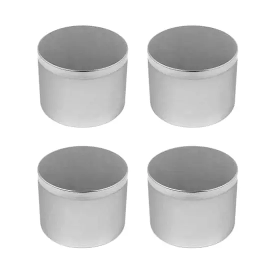 6oz. Candle Making Tins by Make Market&reg;, 4ct. Silver {1}