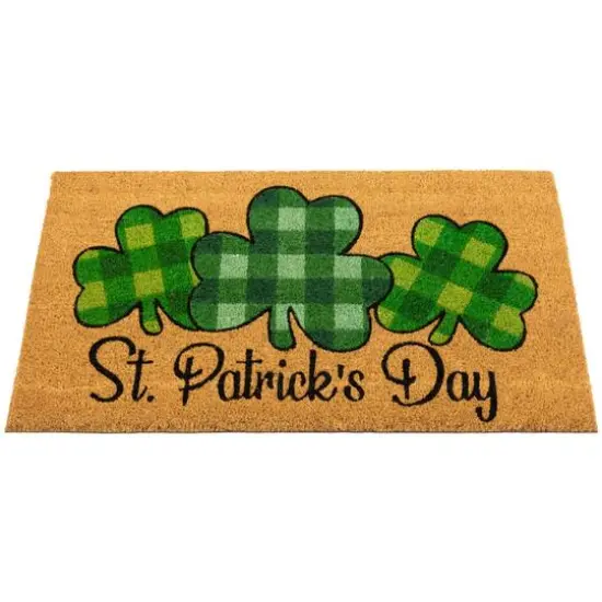 Plaid Shamrocks Doormat  {4}