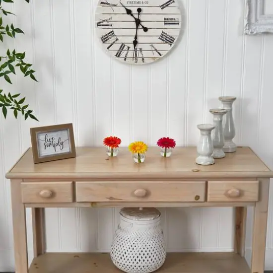 4" Daisy Artificial Arrangement in Glass Vase Set {5}