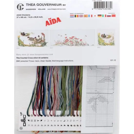 Thea Gouverneur Chickens Cross Stitch Kit {6}