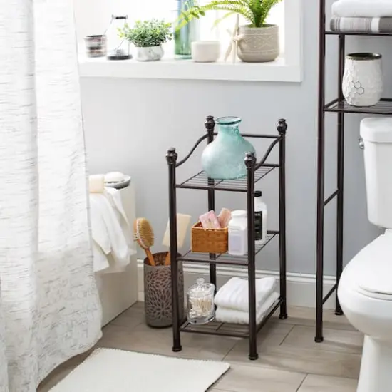 Organize It All 30" Belgium Oil Rubbed Bronze 3-Tier Shelving Tower {4}