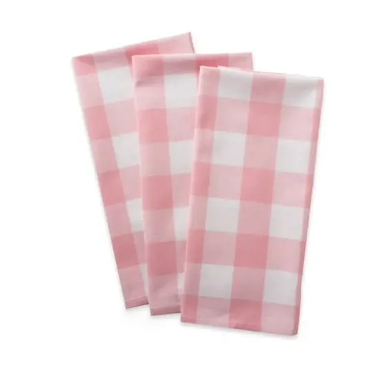 DII&reg; Pink Buffalo Check Dishtowels, 3ct. {6}