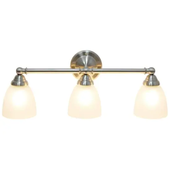 Lalia Home Essentix 3 Light Clear Shade Vanity Brushed Nickel {4}
